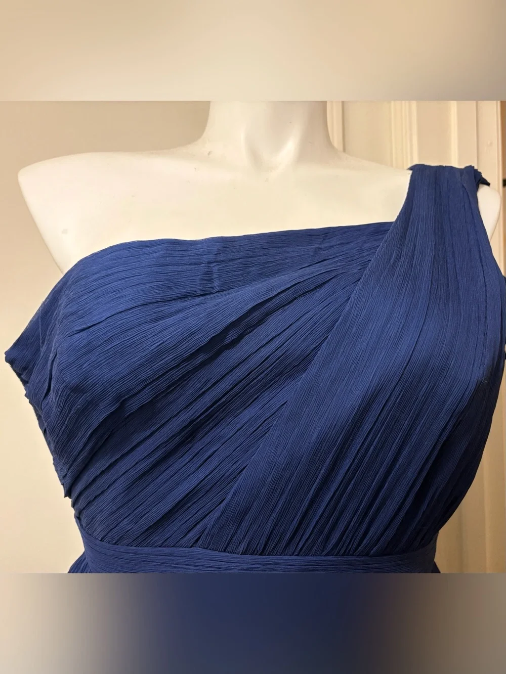 J. Crew Deep Blue Pleated Maxi Skirt